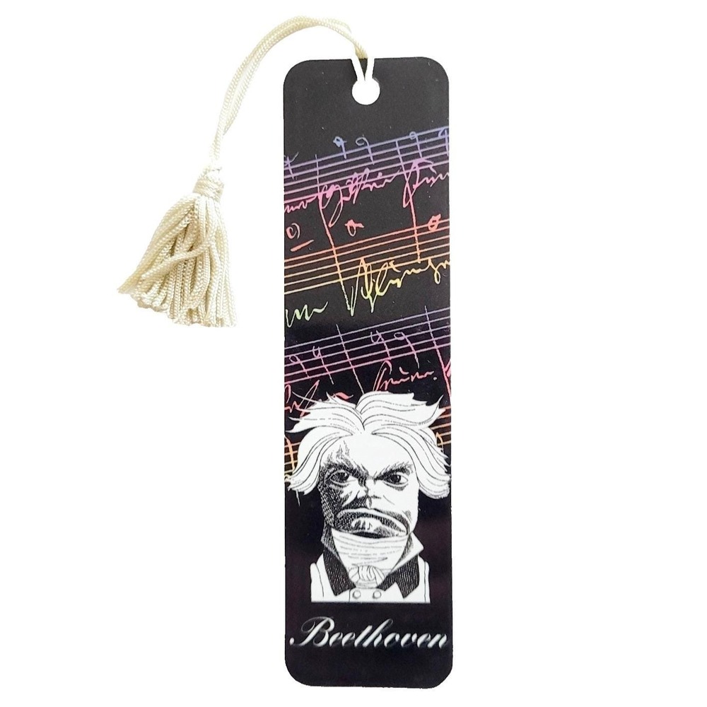Vintage 80s/90s Beethoven Bookmark, Steven Cragg caricature, Antioch # KB0-12858